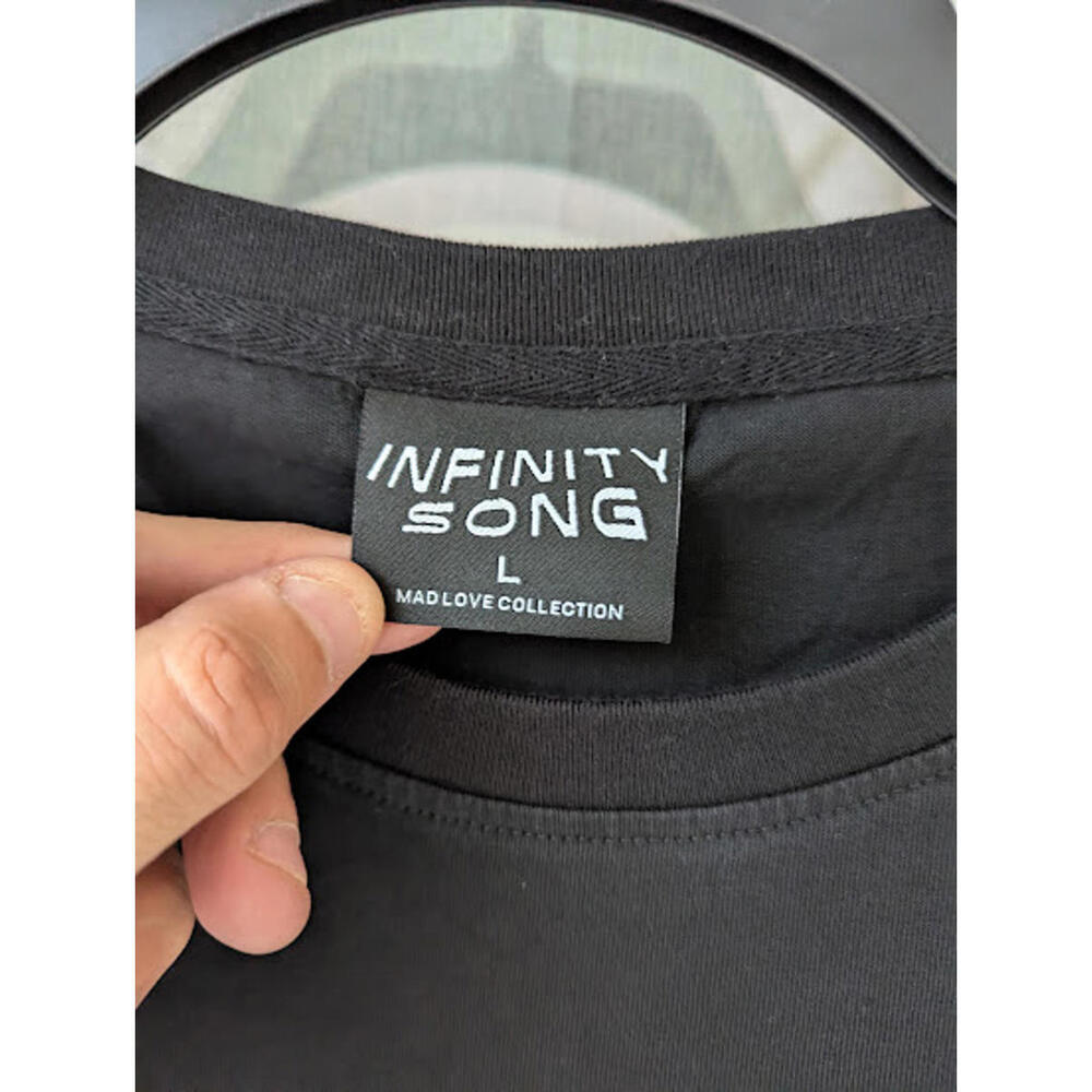 Infinity Song Mad Love Collection super soft black band Tee Size L rock soul - Picture 2 of 5